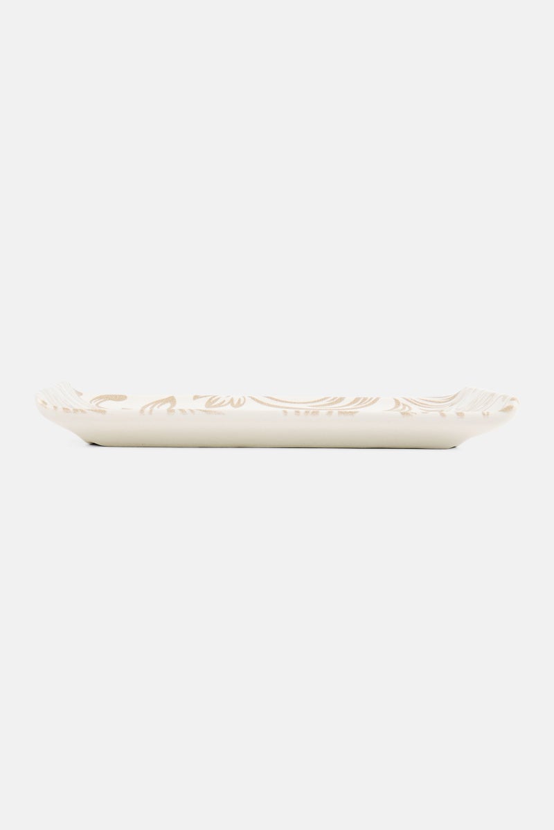 EDESSA Ceramic Elana Rectangle Serving Plate, Multicolor - Image 2